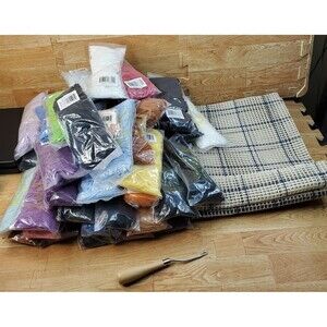 Sunrise Premium Latch Hook Rug Yarn 100% Acrylic Lot of 50 Canvas Tool